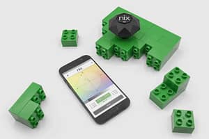 Nix Color Sensor measuring green lego pieces