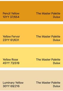 Dulux Yellow Master Collection