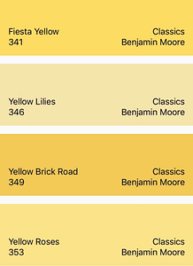 Benjamin Moore Yellow Classics Collection 