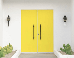 Yellow Palm Spring Doors