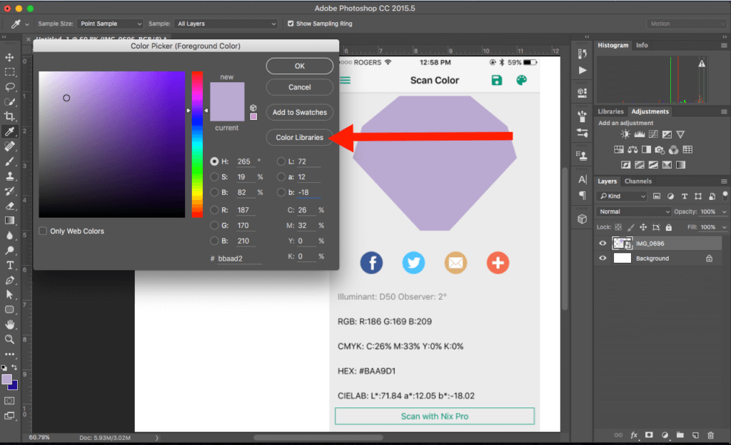 Converting LAB to Pantone: Step 4