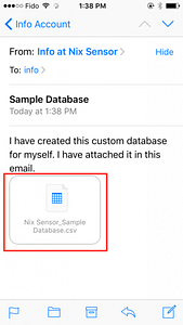 An email shows an attached custom library