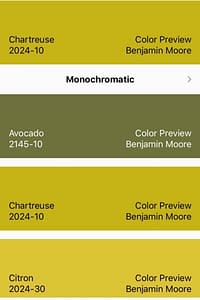 Chartreuse Color Scheme