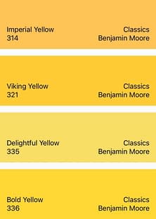 Benjamin Moore Yellow Classics Collection 