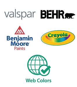 Color library additions in the Nix App: Valspar, Behr, Crayola, Benjamin Moore, Web Colors