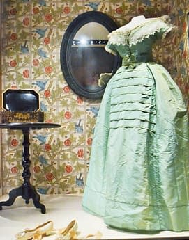 Chartreuse toxic dress from late 1700s