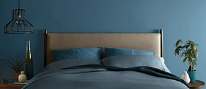 Flat blue paint - bedroom