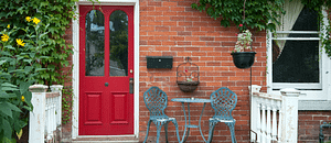 Highgloss paint - red front door