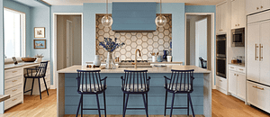 Semigloss paint - blue kitchen