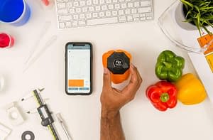 Spectrophotometer scanning bell peppers