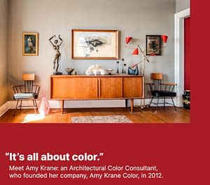 “It’s all about color.” Meet Amy Krane: an Architectural Color Consultant, who founded her company, Amy Krane Color, in 2012.
