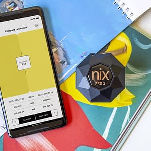 Nix Pro 2 scanning colorful notebooks