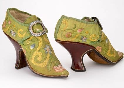 Chartreuse colored accessories from the 1800s